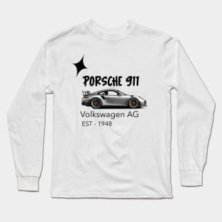 Porsche 911 with Est logo Long Sleeve T-Shirt